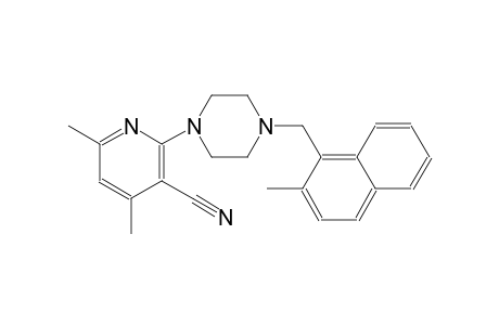 4,6-dimethyl-2-{4-[(2-methyl-1-naphthyl)methyl]-1-piperazinyl}nicotinonitrile