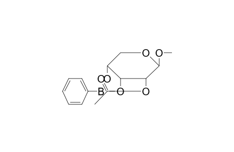 .beta.-D-ribopyranoside, 3-O-acetyl-1-O-methyl-2,4-O-(phenylborandiyl)-