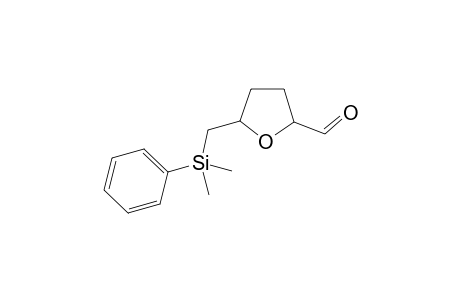 2-((dimethyl(phenyl)silyl)methyl)tetrahydrofuran-5-carbaldehyde