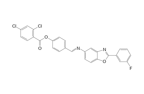 4-{[2-(3-fluorophenyl)benzoxazol-5-ylimino]methyl}phenyl 2,4-