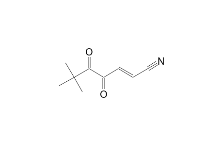 (E)-6,6-Dimethyl-4,5-dioxo-hept-2-ene-nitrile