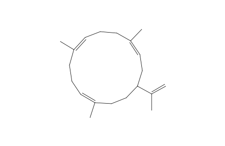 4,8,12-TRIMETHYL-1-(1-METHYLETHENYL)-3,7,11-CYCLOTETRADECATRIENE;CEMBRENE-A