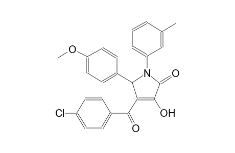 4-(4-chlorobenzoyl)-3-hydroxy-5-(4-methoxyphenyl)-1-(3-methylphenyl)-1,5-dihydro-2H-pyrrol-2-one