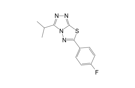 [1,2,4]Triazolo[3,4-b][1,3,4]thiadiazole, 6-(4-fluorophenyl)-3-(1-methylethyl)-