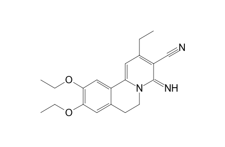 9,10-Diethoxy-6,7-dihydro-4-imino-2-ethylbenzo[a]quinolizin-3-carbonitrile