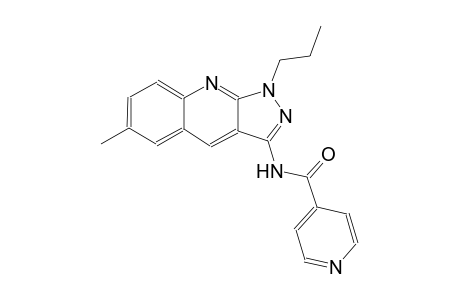 N-(6-methyl-1-propyl-1H-pyrazolo[3,4-b]quinolin-3-yl)isonicotinamide