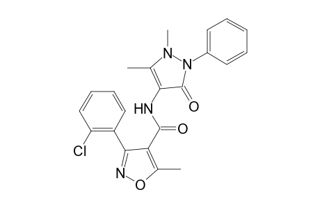 3-(2-Chlorophenyl)-N-(1,5-dimethyl-3-oxidanylidene-2-phenyl-pyrazol-4-yl)-5-methyl-1,2-oxazole-4-carboxamide