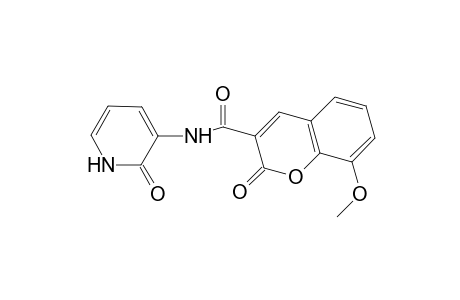 2H-1-benzopyran-3-carboxamide, N-(1,2-dihydro-2-oxo-3-pyridinyl)-8-methoxy-2-oxo-