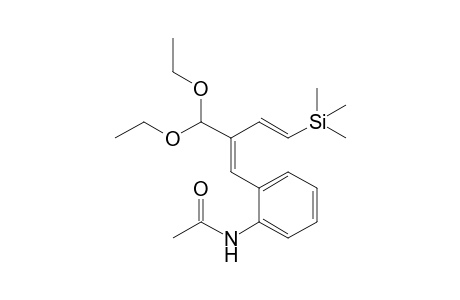 3,3-Diethoxy-2-[(E)-2-trimethylsilylethenyl]-1-(o-acetamidophenyl)-1-propene