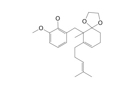 2-(2-Hydroxy-3-methoxyphenyl)methyl-2-methyl-3-(4-methyl-3-pentenyl)spiro-3-cyclohexan-2'-[1,3]dioxalane