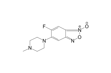 5-Fluoranyl-6-(4-methylpiperazin-1-yl)-3-oxidanidyl-2,1,3-benzoxadiazol-3-ium