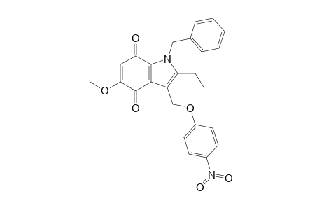 1-Benzyl-2-ethyl-5-methoxy-3-[(4-nitrophenoxy)methyl]indole-4,7-dione