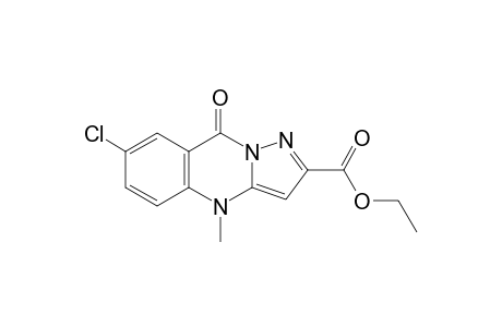 7-chloro-4,9-dihydro-4-methyl-9-oxopyrazolo[5,1-b]quinazoline-2-carboxylic acid, ethyl ester