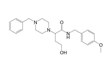 2-(4-benzylpiperazin-1-yl)-4-hydroxy-N-[(4-methoxyphenyl)methyl]butanamide