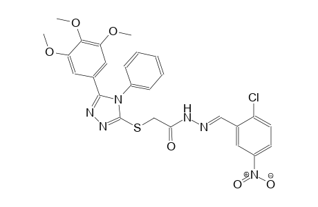 N'-[(E)-(2-chloro-5-nitrophenyl)methylidene]-2-{[4-phenyl-5-(3,4,5-trimethoxyphenyl)-4H-1,2,4-triazol-3-yl]sulfanyl}acetohydrazide