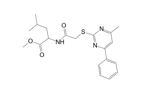 Methyl 4-methyl-2-({[(4-methyl-6-phenyl-2-pyrimidinyl)sulfanyl]acetyl}amino)pentanoate