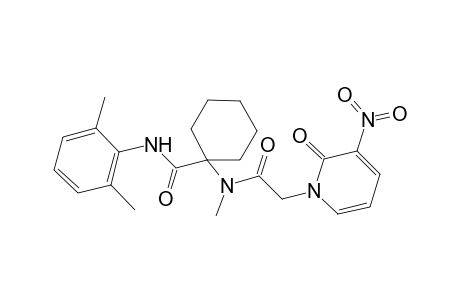 N-{1-[2-(2,6-dimethylphenyl)acetyl]cyclohexyl}-N-methyl-2-(3-nitro-2-oxo-1,2-dihydropyridin-1-yl)acetamide