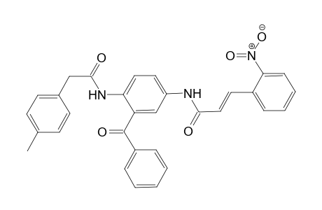 (E)-N-[3-benzoyl-4-[[2-(4-methylphenyl)-1-oxoethyl]amino]phenyl]-3-(2-nitrophenyl)-2-propenamide