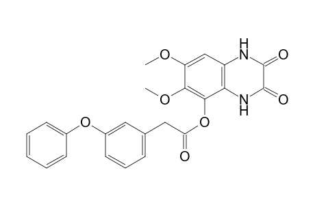 6,7-Dimethoxy-5-(3-phenoxyphenylacetoxy)-1,4-dihydroquinoxaline-2,3-dione