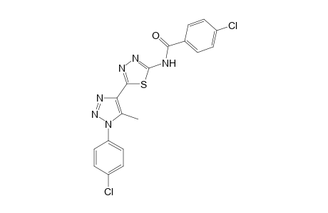 4-Chloranyl-N-[5-[1-(4-chlorophenyl)-5-methyl-1,2,3-triazol-4-yl]-1,3,4-thiadiazol-2-yl]benzamide