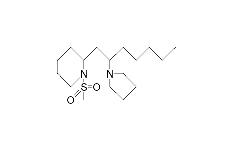 N-Mesyl-2-(2-pyrrolidinyl-heptyl)-piperidine