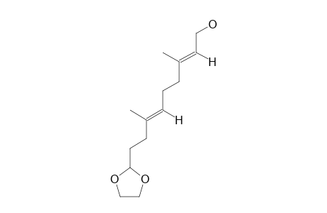 (E,E)-10,10-ethylenedioxy-3,7-dimethyldeca-2,6-dien-1-ol