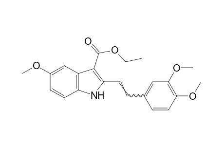 2-(3,4-dimethoxystyryl)-5-methoxyindole-3-carboxylic acid, ethyl ester