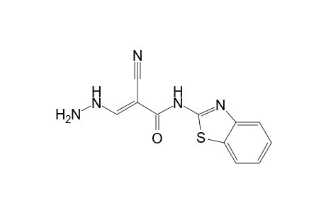 N-(Benzothiazol-2-yl)-2-cyano-3-hydrazinylacrylamide