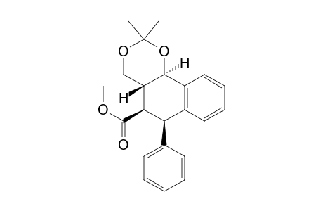 4H-Naphtho[1,2-d]-1,3-dioxin-5-carboxylic acid, 4a,5,6,10b-tetrahydro-2,2-dimethyl-6-phenyl-, methyl ester, [4aR-(4a.alpha.,5.alpha.,6.alpha.,10b.beta.)]-