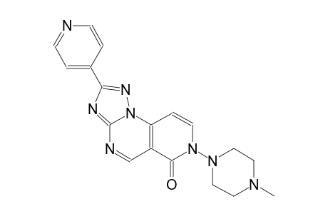 pyrido[3,4-e][1,2,4]triazolo[1,5-a]pyrimidin-6(7H)-one, 7-(4-methyl-1-piperazinyl)-2-(4-pyridinyl)-