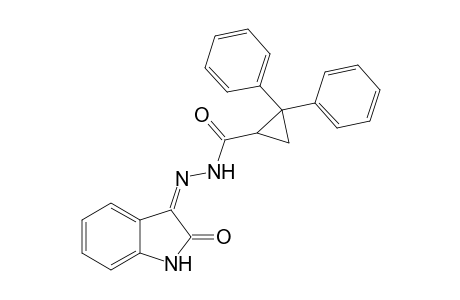 N'-[(3Z)-2-Oxo-1,2-dihydro-3H-indol-3-ylidene]-2,2-diphenylcyclopropanecarbohydrazide