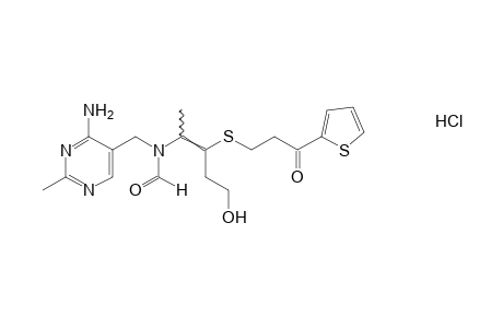 N-[(4-amino-2-methyl-5-pyrimidinyl)methyl]-N-{4-hydroxy-2-{[2-(4-hydroxy-1-methyl-2-{[2-(2-thenoyl)ethyl]thio}-1-butenyl}formamide, monohydrochloride