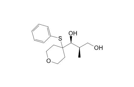 syn-(2R,3R)-2-Methyl-1-(4-(phenylsulfanyl)-3,4,5,6-tetrahydro-2H-pyran-4-yl)propane-1,3-diol