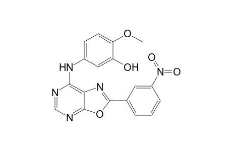 2-Methoxy-5-[[2-(3-nitrophenyl)-7-oxazolo[5,4-d]pyrimidinyl]amino]phenol