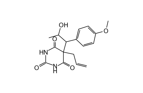 5-allyl-5-[2-hydroxy-1-(p-methoxyphenyl)propyl]barbituric acid