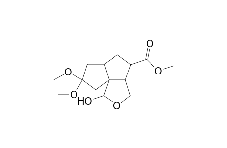 Methyl octahydro-7,7-dimethoxy-1-hydroxy-1H-pentaleno[1,6-c]furan-4-carboxylate