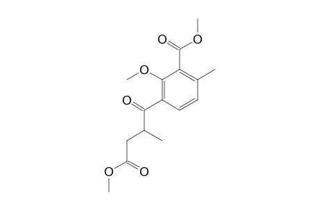 Benzoic acid 2-methoxy-3-(4-mehoxy-2-methyl-4-oxobutanoyl)-6-methyl-, methyl ester