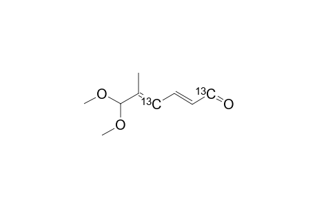 (1,4-(C-13))-6,6-DIMETHOXY-5-METHYLHEXA-2,4-DIEN-1-AL