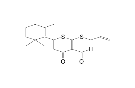 2-(allylthio)-4-keto-6-(2,6,6-trimethyl-1-cyclohexenyl)-5,6-dihydrothiopyran-3-carbaldehyde