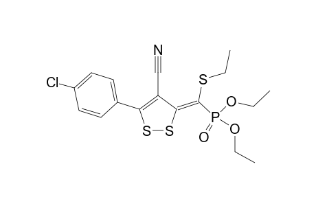 5-(4-CHLOROPHENYL)-4-CYANO-(3H)-1,2-DITHIOL-3-(ALPHA-DIETHYLPHOSPHORYLMETHYLENE)-THIOETHYL