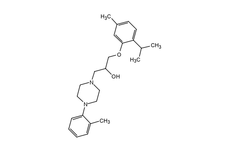 alpha-[(thymyloxy)methyl]-4-o-tolyl-1-piperazineethanol