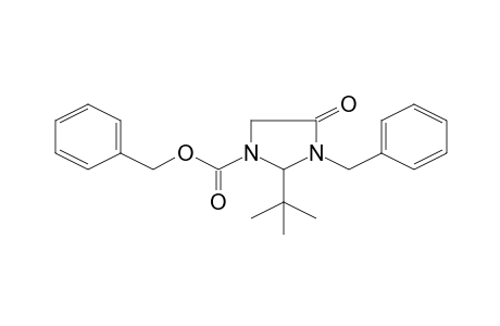 1-Imidazolidinecarboxylic acid, 2-(1,1-dimethylethyl)-4-oxo-3-(phenylmethyl)-, phenylmethyl ester, (s)-