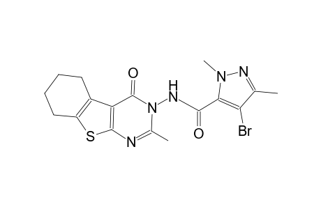 4-bromo-1,3-dimethyl-N-(2-methyl-4-oxo-5,6,7,8-tetrahydro[1]benzothieno[2,3-d]pyrimidin-3(4H)-yl)-1H-pyrazole-5-carboxamide