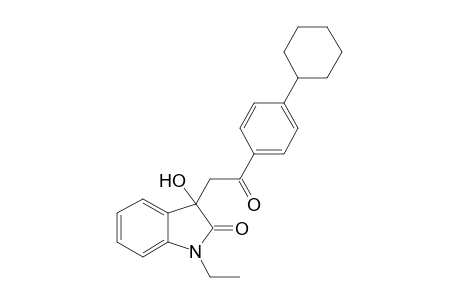 3-[2-(4-Cyclohexylphenyl)-2-keto-ethyl]-1-ethyl-3-hydroxy-oxindole