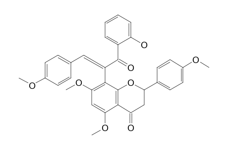 5,7-Dimethoxy-2-(4-methoxyphenyl)-8-[(E)-2-(4-methoxyphenyl)-1-salicyloyl-vinyl]chroman-4-one