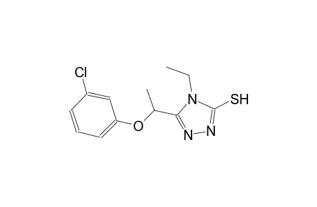 5-[1-(3-chlorophenoxy)ethyl]-4-ethyl-4H-1,2,4-triazol-3-yl hydrosulfide