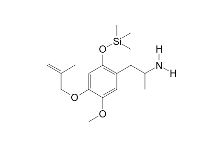 2-Hydroxy-5-methoxy-4-(2-methylpropenoxy)amphetamine TMS (O)