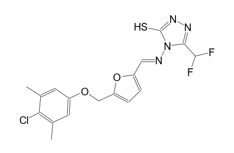 4-[((E)-{5-[(4-chloro-3,5-dimethylphenoxy)methyl]-2-furyl}methylidene)amino]-5-(difluoromethyl)-4H-1,2,4-triazol-3-yl hydrosulfide
