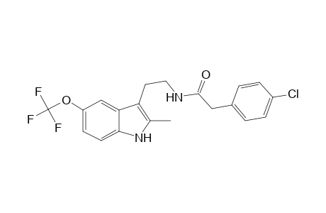 2-(4-Chlorophenyl)-N-[2-[2-methyl-5-(trifluoromethyloxy)-1H-indol-3-yl]ethyl]ethanamide