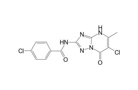 4-chloro-N-(6-chloro-5-methyl-7-oxo-4,7-dihydro[1,2,4]triazolo[1,5-a]pyrimidin-2-yl)benzamide